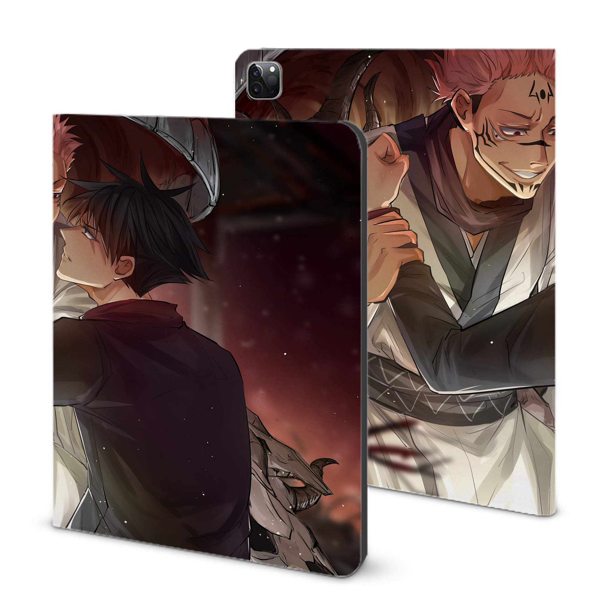 （画像用） 呪術廻戦 Jujutsu Kaisen IPad ケース ブック型 PUレザー TPU 耐衝撃 軽量 薄型 ペン収納なし 全面保護 IPad 各モデル対応